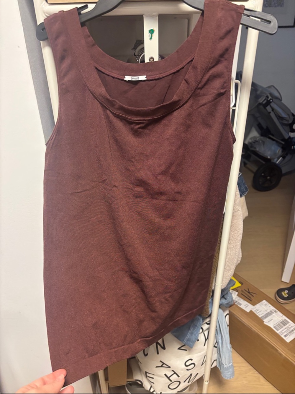 Like new! Wolford Women’s Sleeveless Ribbed Tank maroon/brown! Size M